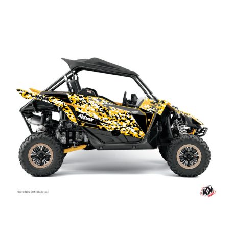Karosszéria védő dekor matrica készlet  SSV YAMAHA Predator Fekete/Sárga Széria