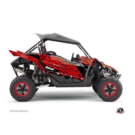 Karosszéria védő dekor matrica készlet  SSV YAMAHA Predator Piros/Fekete Széria