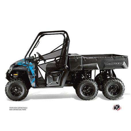 Karosszéria védő dekor matrica készlet  SSV POLARIS Evil Szürke/Kék Széria