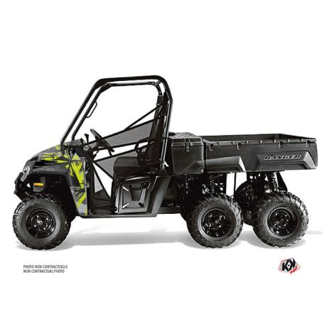 Karosszéria védő dekor matrica készlet  SSV POLARIS Evil Szürke/Zöld Széria