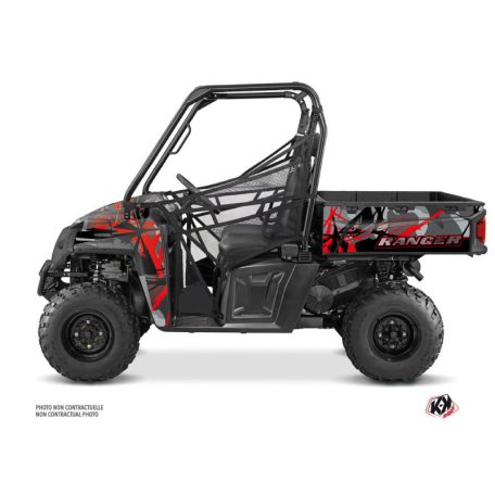 Karosszéria védő dekor matrica készlet  SSV POLARIS Evil Szürke/Piros Széria