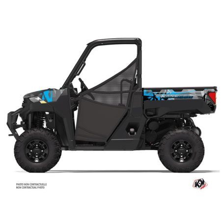 Karosszéria védő dekor matrica készlet  SSV POLARIS Evil Szürke/Kék Széria