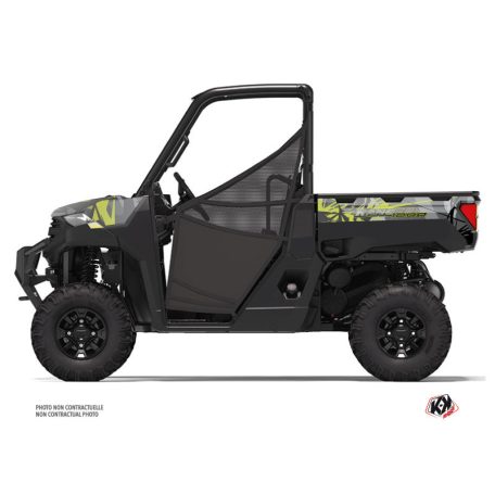 Karosszéria védő dekor matrica készlet  SSV POLARIS Evil Szürke/Zöld Széria