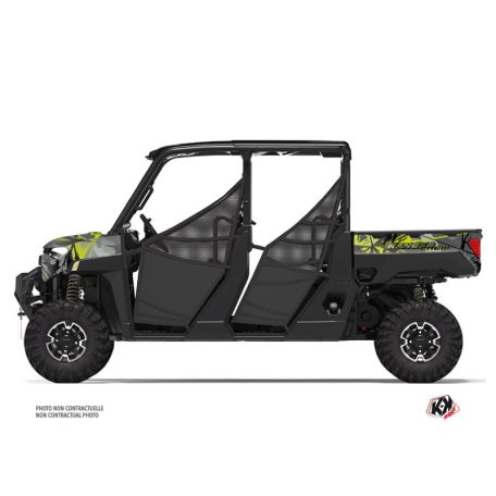 Karosszéria védő dekor matrica készlet  SSV POLARIS Evil Szürke/Zöld Széria