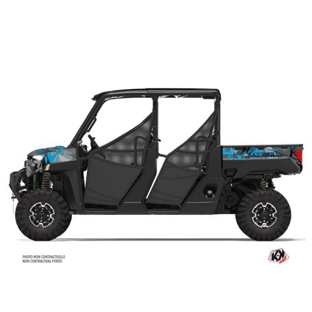 Karosszéria védő dekor matrica készlet  SSV POLARIS Evil Szürke/Kék Széria
