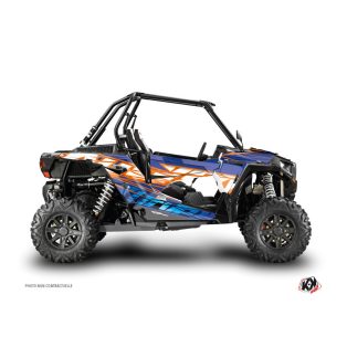   Karosszéria védő dekor matrica készlet  SSV POLARIS Eraser Kék/Narancsszínű Széria