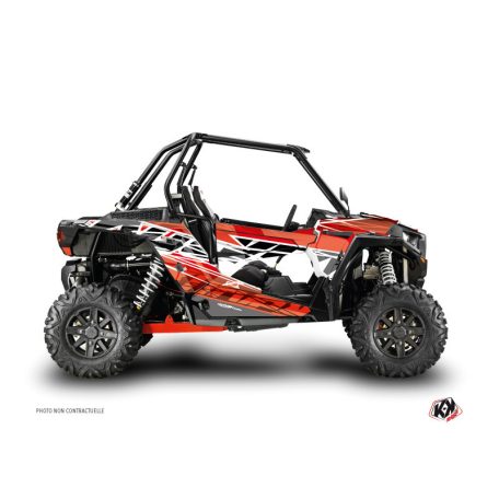 Karosszéria védő dekor matrica készlet  SSV POLARIS Eraser Piros/Fehér Széria