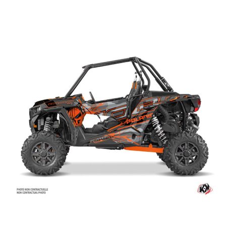 Karosszéria védő dekor matrica készlet  SSV POLARIS Evil Szürke/Narancsszínű Széria