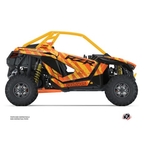 Karosszéria védő dekor matrica készlet  SSV POLARIS Krack Narancsszínű Széria