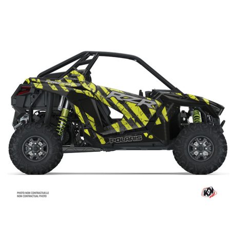 Karosszéria védő dekor matrica készlet  SSV POLARIS Krack Fekete Zöld Neon Széria