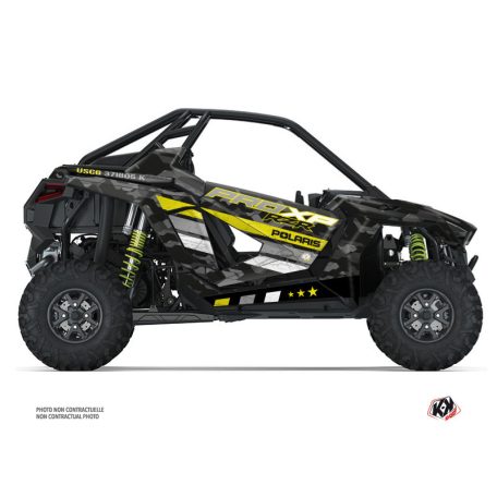 Karosszéria védő dekor matrica készlet  SSV POLARIS Force Fekete Zöld Neon Széria