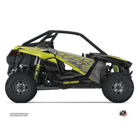 Karosszéria védő dekor matrica készlet  SSV POLARIS Baja Fekete Zöld Neon Széria