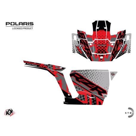 Karosszéria védő dekor matrica készlet  SSV POLARIS Stun Piros Széria