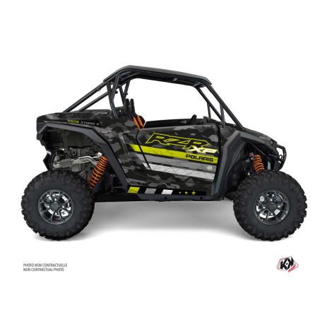 Karosszéria védő dekor matrica készlet  SSV POLARIS Force Zöld/Neon Széria