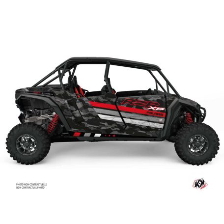 Karosszéria védő dekor matrica készlet  SSV POLARIS Force Piros Széria
