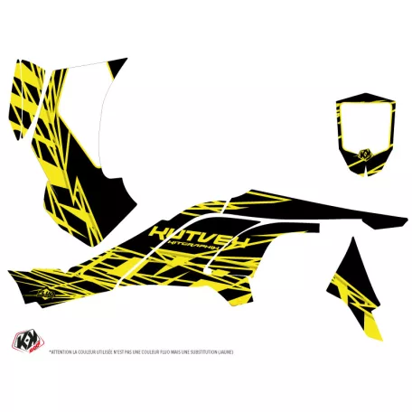 Karosszéria védő dekor matrica készlet Quad CAN-AM Eraser fluo Sárga Széria