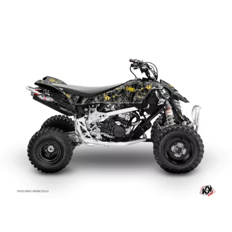 Karosszéria védő dekor matrica készlet Quad CAN-AM Camo Fekete/Sárga Széria