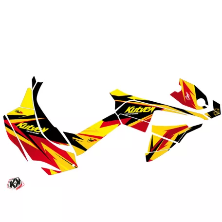 Karosszéria védő dekor matrica készlet Quad CAN-AM Stage Sárga/Piros Széria