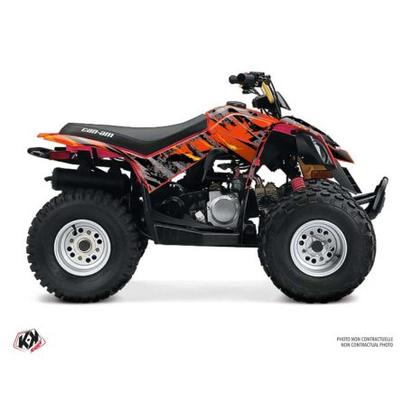 Karosszéria védő dekor matrica készlet Quad CAN-AM Ember Piros Széria