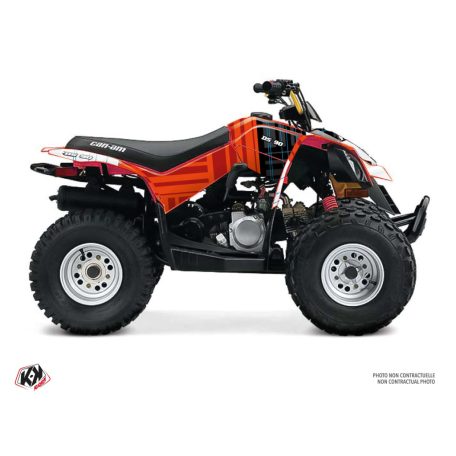 Karosszéria védő dekor matrica készlet Quad CAN-AM Kinetik Piros Széria