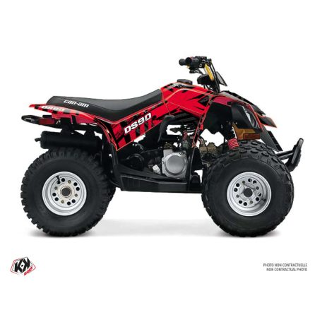 Karosszéria védő dekor matrica készlet Quad CAN-AM Kollector Piros Széria