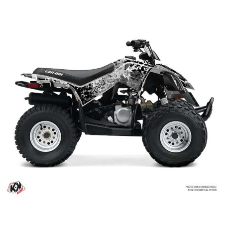 Karosszéria védő dekor matrica készlet Quad CAN-AM Leaf Fehér Széria