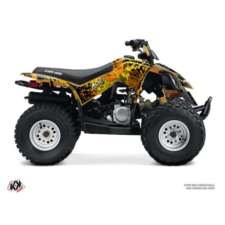 Karosszéria védő dekor matrica készlet Quad CAN-AM Leaf Sárga Széria