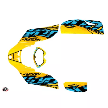 Karosszéria védő dekor matrica készlet Quad CAN-AM Eraser Sárga/Kék Széria