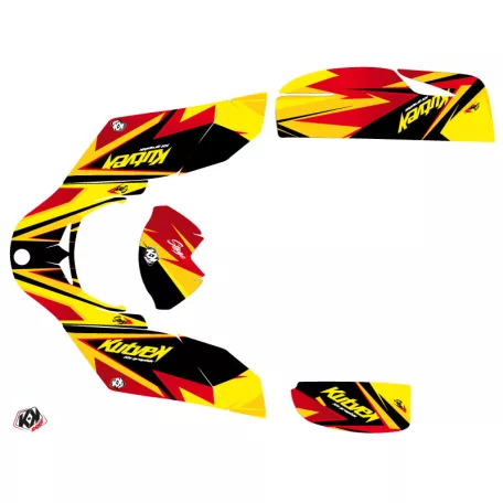 Karosszéria védő dekor matrica készlet Quad CAN-AM Stage Sárga/Piros Széria