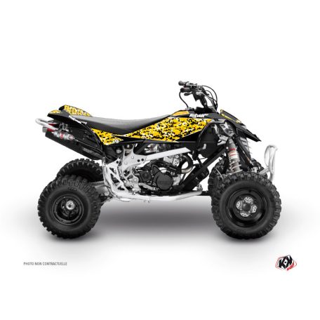 Karosszéria védő dekor matrica készlet Quad CAN-AM Predator Fekete/Sárga Széria