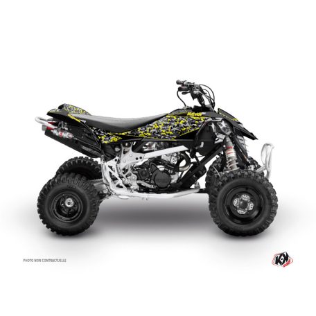 Karosszéria védő dekor matrica készlet Quad CAN-AM Predator Fekete/Szürke/Sárga Széria