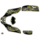 Karosszéria védő dekor matrica készlet Quad CAN-AM Predator Fekete/Szürke/Sárga Széria