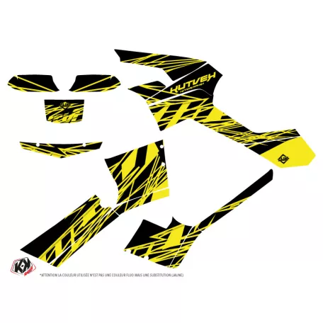Karosszéria védő dekor matrica készlet Quad CAN-AM Eraser fluo Sárga Széria