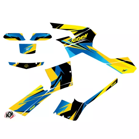 Karosszéria védő dekor matrica készlet Quad CAN-AM Stage Sárga/Kék Széria