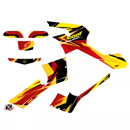 Karosszéria védő dekor matrica készlet Quad CAN-AM Stage Sárga/Piros Széria