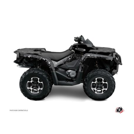 Karosszéria védő dekor matrica készlet Quad CAN-AM Zombies dark Fekete Széria