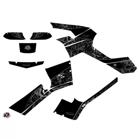 Karosszéria védő dekor matrica készlet Quad CAN-AM Zombies dark Fekete Széria