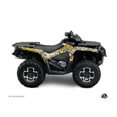 Karosszéria védő dekor matrica készlet Quad CAN-AM Freegun eyed Sárga Széria
