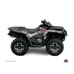   Karosszéria védő dekor matrica készlet Quad CAN-AM Freegun eyed Szürke/Piros Széria