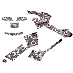   Karosszéria védő dekor matrica készlet Quad CAN-AM Freegun eyed Szürke/Piros Széria