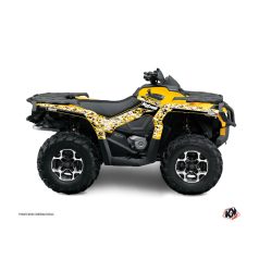   Karosszéria védő dekor matrica készlet Quad CAN-AM Predator Fekete/Sárga Széria