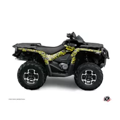   Karosszéria védő dekor matrica készlet Quad CAN-AM Predator Fekete/Szürke/Sárga Széria