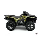 Karosszéria védő dekor matrica készlet Quad CAN-AM Predator Fekete/Szürke/Sárga Széria