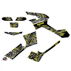   Karosszéria védő dekor matrica készlet Quad CAN-AM Predator Fekete/Szürke/Sárga Széria