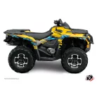 Karosszéria védő dekor matrica készlet Quad CAN-AM Eraser Sárga/Kék Széria