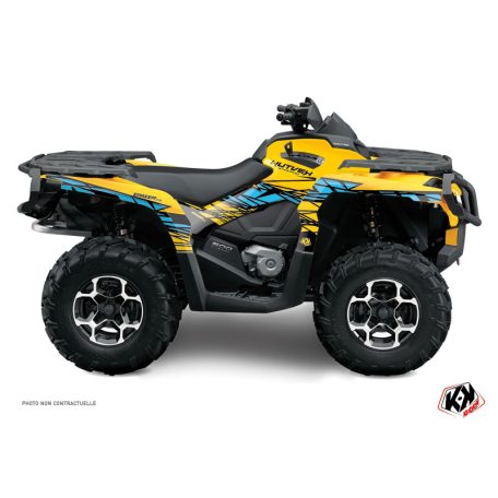 Karosszéria védő dekor matrica készlet Quad CAN-AM Eraser Sárga/Kék Széria