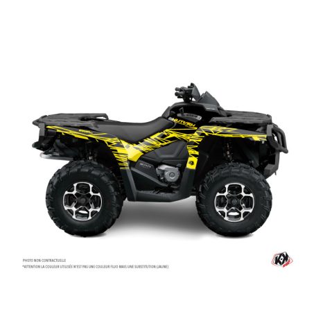 Karosszéria védő dekor matrica készlet Quad CAN-AM Eraser fluo Sárga Széria