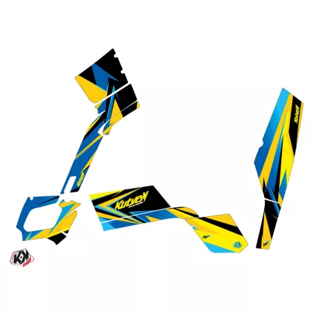 Karosszéria védő dekor matrica készlet Quad CAN-AM Stage Sárga/Kék Széria