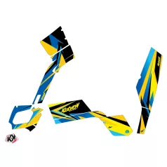   Karosszéria védő dekor matrica készlet Quad CAN-AM Stage Sárga/Kék Széria