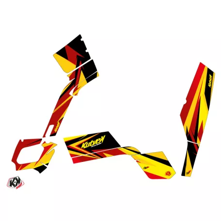 Karosszéria védő dekor matrica készlet Quad CAN-AM Stage Sárga/Piros Széria